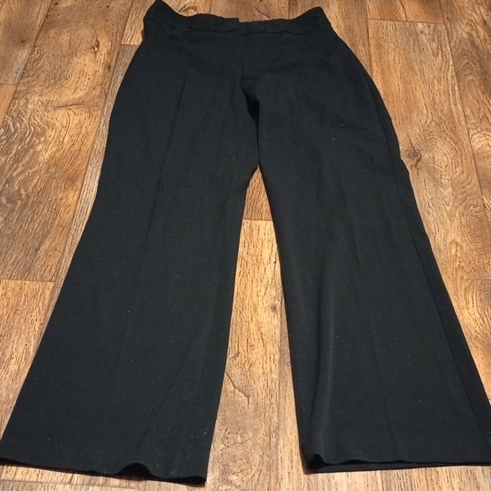 Worthington Womens Black Dress Pants Wide Leg  Pants Size 10 Long